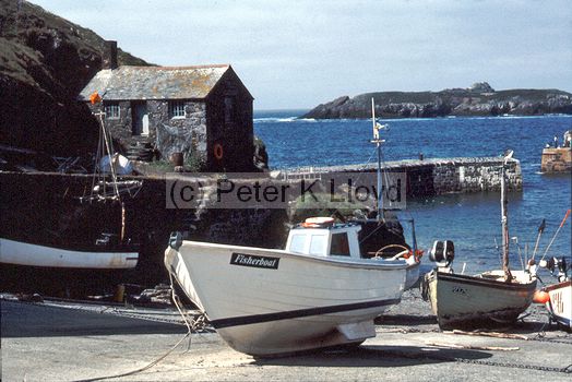 Fishing boats at Mullion Cove Cornwall